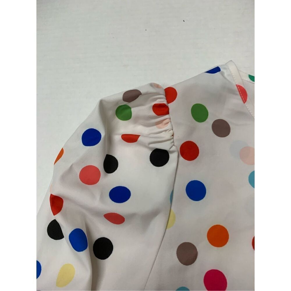 Multicolored Polka Dot Patterned Blouse - Picture 4 of 8